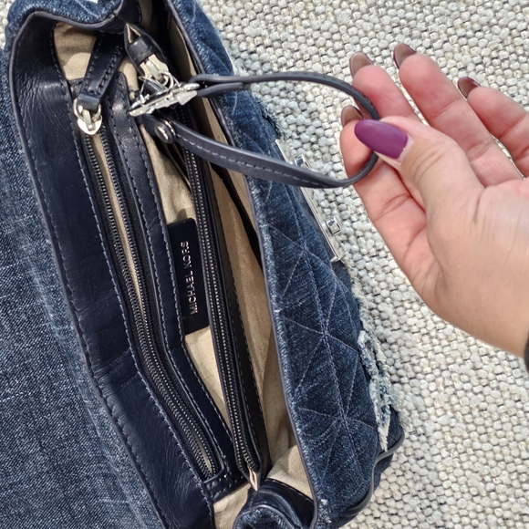 Michael Kors Large Sloan Denim Chain Bag - Picture 15 of 17